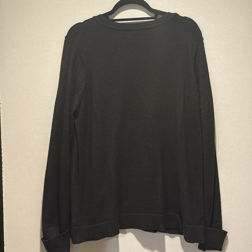 Pink Clover - Carson crew neck Button Detail Sweater. Dark Grey. XXL - Picture 10 of 14
